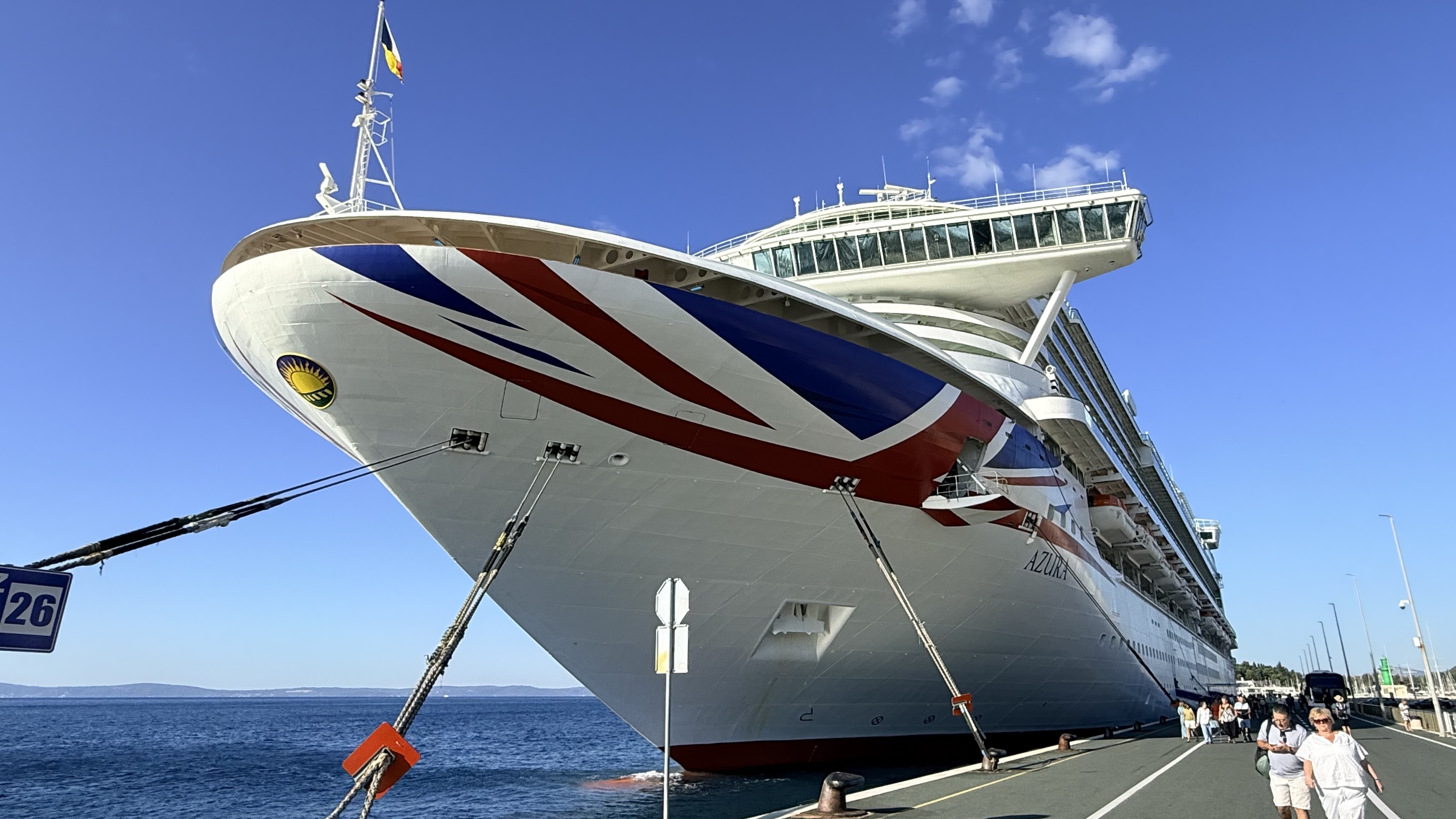 P&O cruise ship at sea